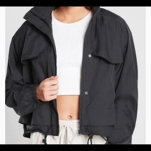 Athleta Canopy Parachute Jacket Short Black Size Medium